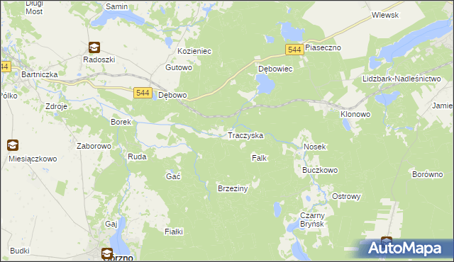 mapa Traczyska, Traczyska na mapie Targeo