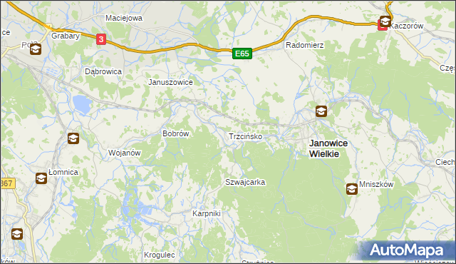 mapa Trzcińsko, Trzcińsko na mapie Targeo