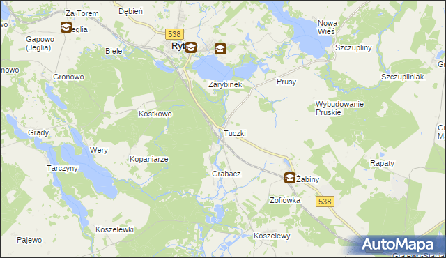 mapa Tuczki, Tuczki na mapie Targeo