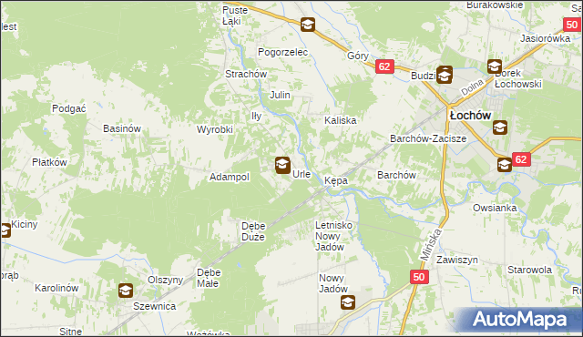 mapa Urle, Urle na mapie Targeo