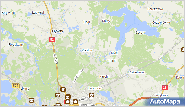 mapa Wadąg, Wadąg na mapie Targeo