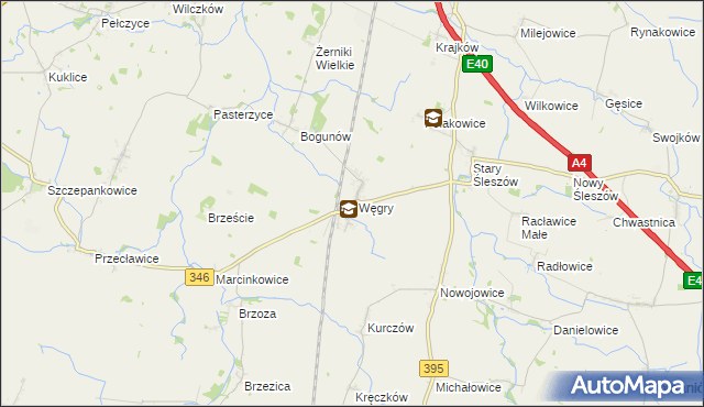 mapa Węgry gmina Żórawina, Węgry gmina Żórawina na mapie Targeo