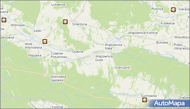 mapa Wiązownica Duża, Wiązownica Duża na mapie Targeo