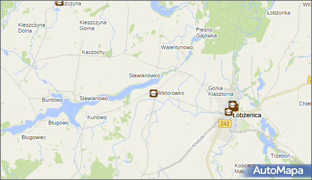 mapa Wiktorówko, Wiktorówko na mapie Targeo