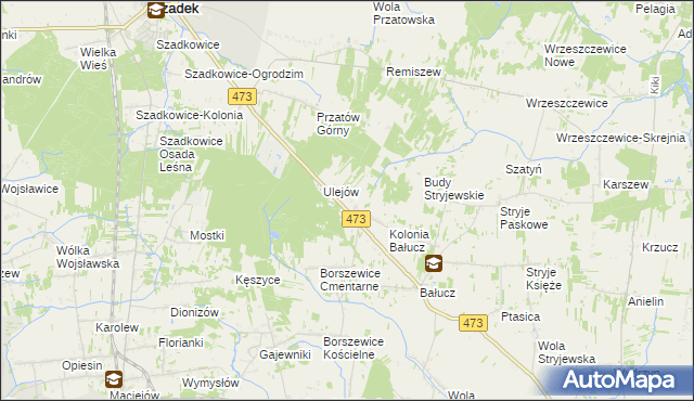 mapa Wincentów gmina Łask, Wincentów gmina Łask na mapie Targeo