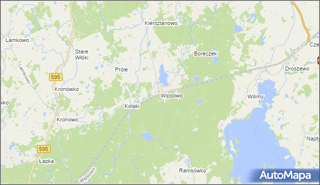 mapa Wipsowo, Wipsowo na mapie Targeo