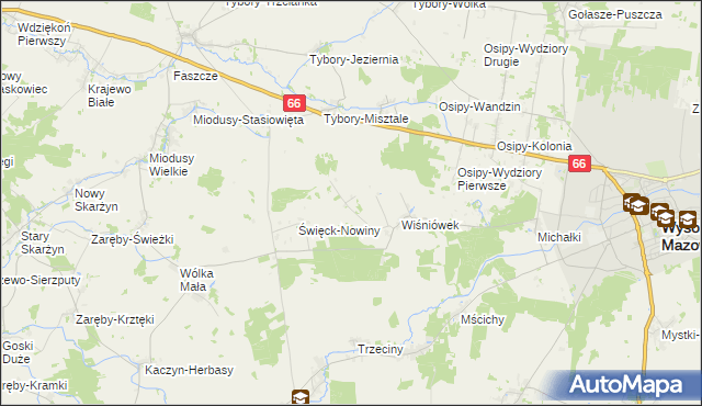 mapa Wiśniówek-Kolonia, Wiśniówek-Kolonia na mapie Targeo