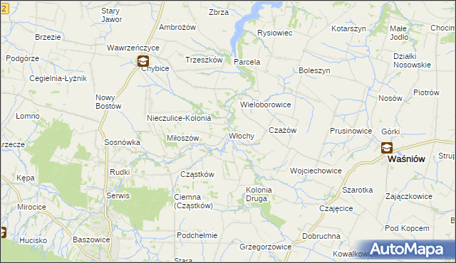 mapa Włochy gmina Nowa Słupia, Włochy gmina Nowa Słupia na mapie Targeo