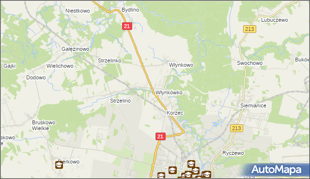 mapa Włynkówko, Włynkówko na mapie Targeo