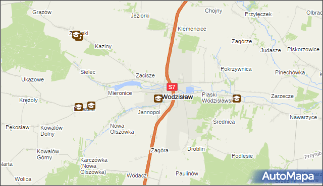 mapa Wodzisław, Wodzisław na mapie Targeo