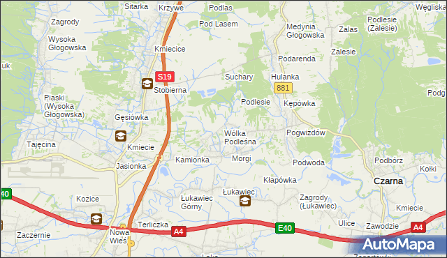 mapa Wólka Podleśna, Wólka Podleśna na mapie Targeo