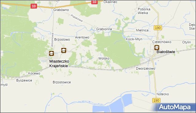 mapa Wolsko, Wolsko na mapie Targeo