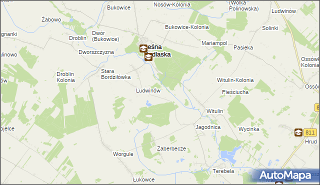 mapa Worgule Osada, Worgule Osada na mapie Targeo