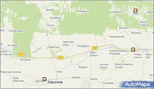 mapa Wyględów, Wyględów na mapie Targeo