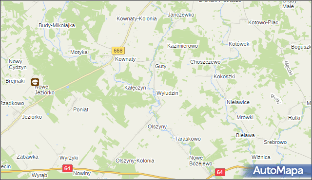 mapa Wyłudzin, Wyłudzin na mapie Targeo