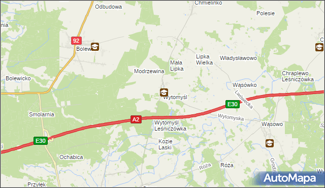 mapa Wytomyśl, Wytomyśl na mapie Targeo