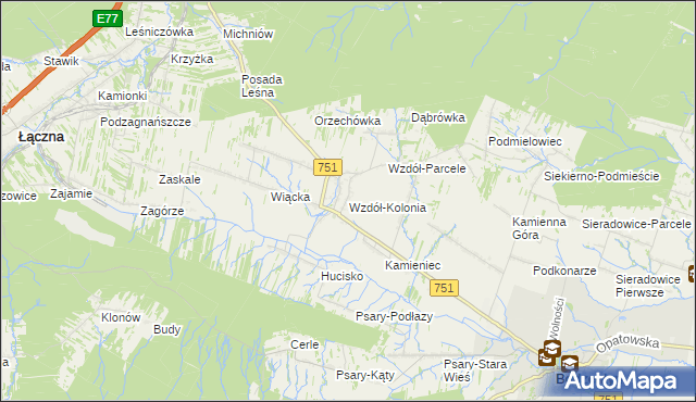 mapa Wzdół-Kolonia, Wzdół-Kolonia na mapie Targeo