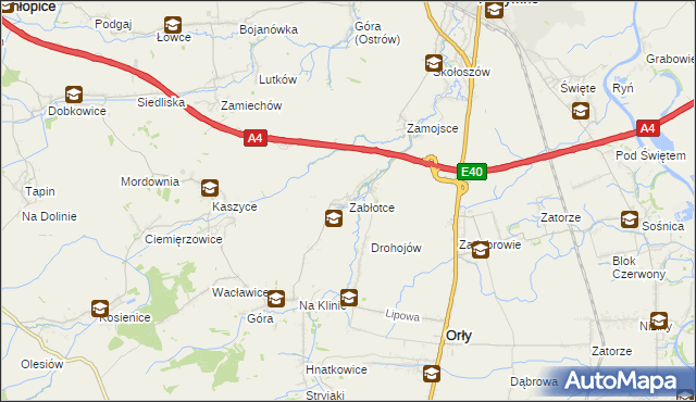 mapa Zabłotce gmina Radymno, Zabłotce gmina Radymno na mapie Targeo