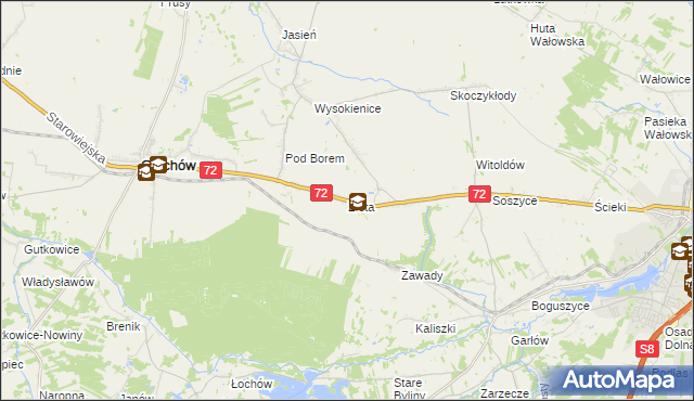 mapa Złota gmina Głuchów, Złota gmina Głuchów na mapie Targeo