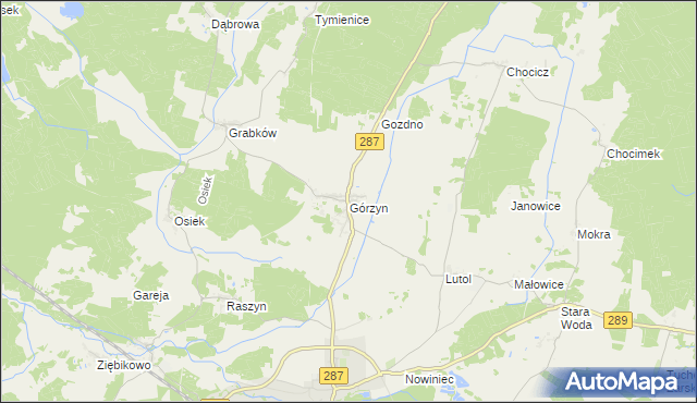 mapa Górzyn gmina Lubsko, Górzyn gmina Lubsko na mapie Targeo