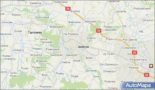 mapa Jedlicze, Jedlicze na mapie Targeo