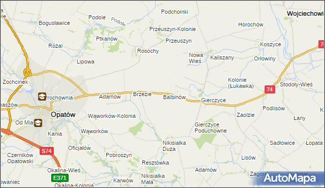 mapa Balbinów, Balbinów na mapie Targeo