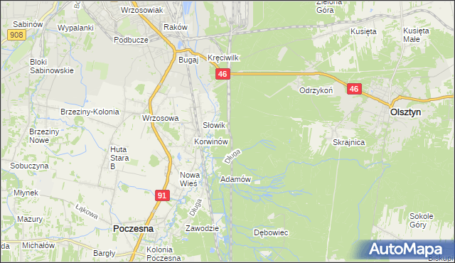 mapa Bloki Kolejowe, Bloki Kolejowe na mapie Targeo