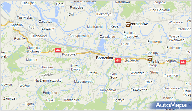 mapa Brzeźnica powiat wadowicki, Brzeźnica powiat wadowicki na mapie Targeo