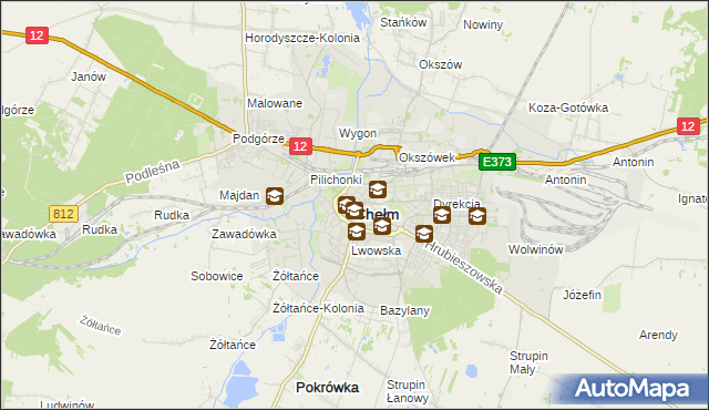 mapa Chełma, Chełm na mapie Targeo