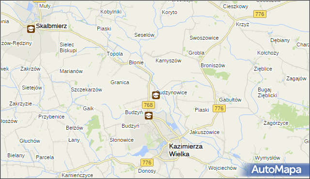 mapa Cudzynowice, Cudzynowice na mapie Targeo