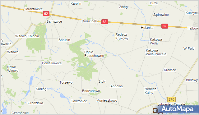 mapa Dąbie Kujawskie, Dąbie Kujawskie na mapie Targeo