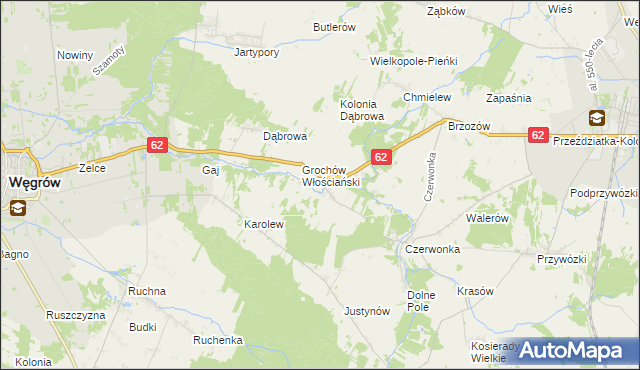 mapa Grochów Szlachecki, Grochów Szlachecki na mapie Targeo