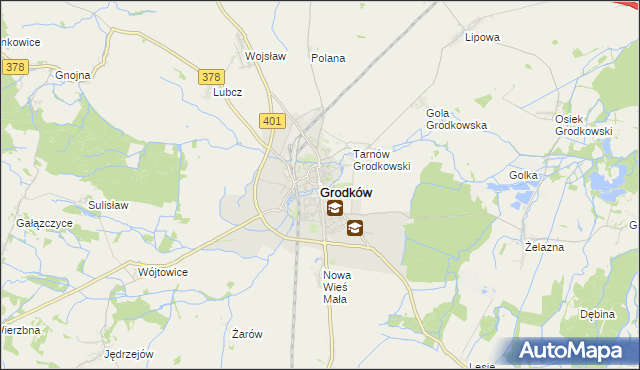 mapa Grodków powiat brzeski, Grodków powiat brzeski na mapie Targeo