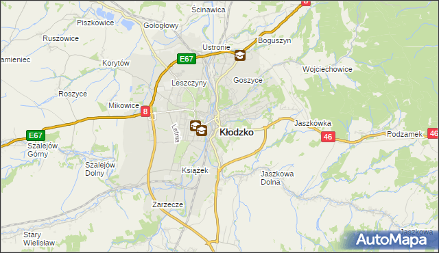 mapa Kłodzka, Kłodzko na mapie Targeo