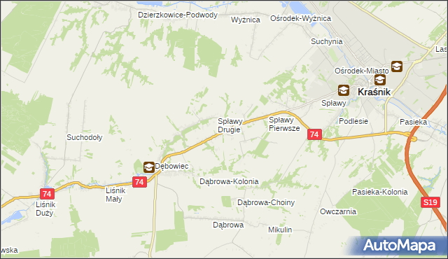 mapa Kowalin, Kowalin na mapie Targeo