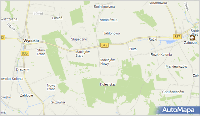 mapa Maciejów Nowy, Maciejów Nowy na mapie Targeo