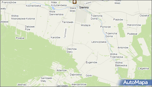 mapa Olechów Nowy, Olechów Nowy na mapie Targeo