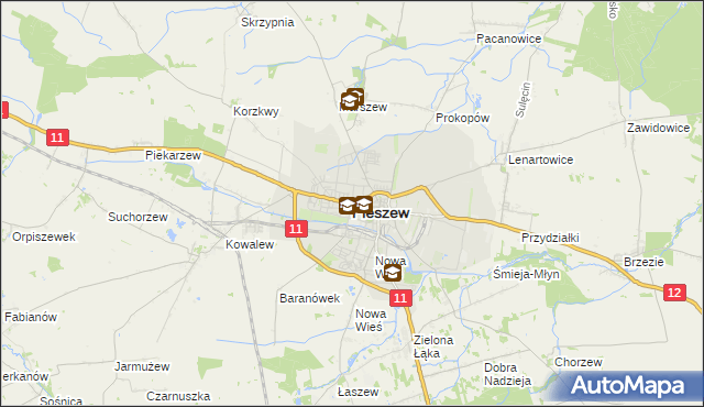 mapa Pleszew, Pleszew na mapie Targeo