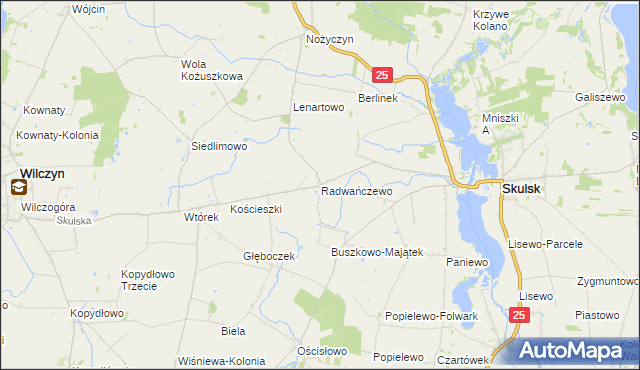 mapa Radwańczewo, Radwańczewo na mapie Targeo