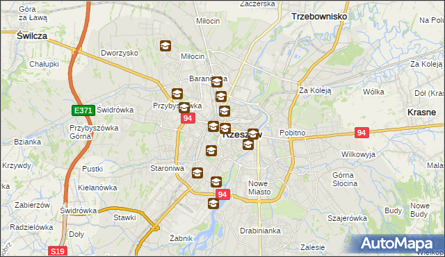 mapa Rzeszów, Rzeszów na mapie Targeo