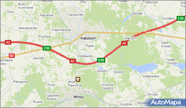 mapa Szymony, Szymony na mapie Targeo