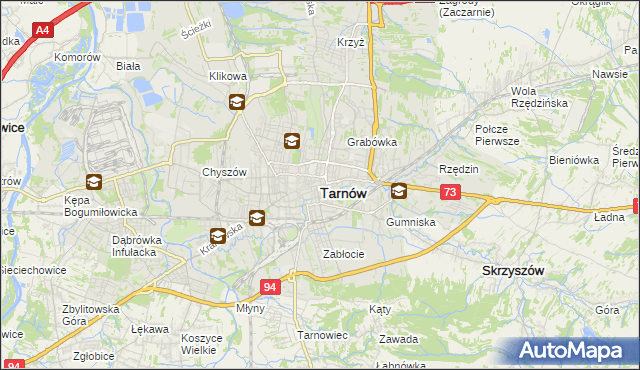 mapa Tarnów, Tarnów na mapie Targeo