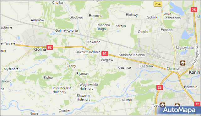 mapa Węglew, Węglew na mapie Targeo