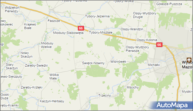 mapa Wiśniówek-Kolonia, Wiśniówek-Kolonia na mapie Targeo
