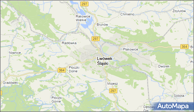 mapa Lwówek Śląski, Lwówek Śląski na mapie Targeo