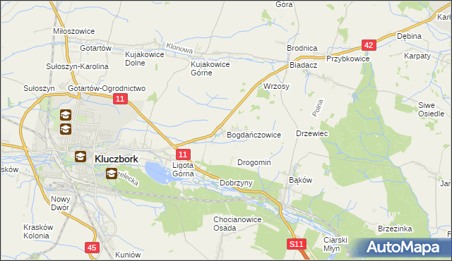 mapa Bogdańczowice, Bogdańczowice na mapie Targeo