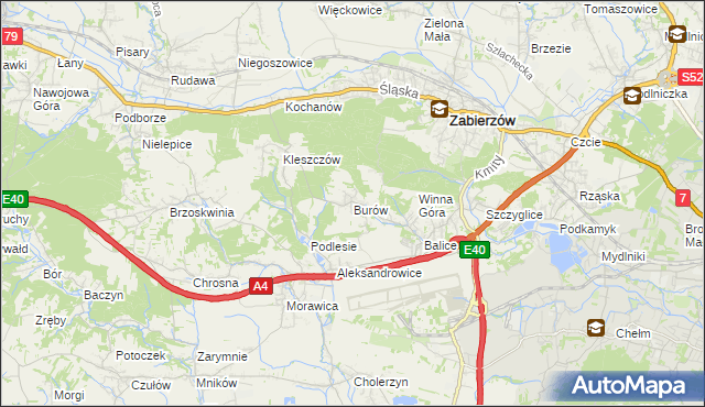 mapa Burów, Burów na mapie Targeo