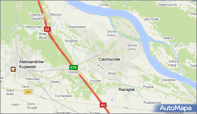 mapa Ciechocinek, Ciechocinek na mapie Targeo