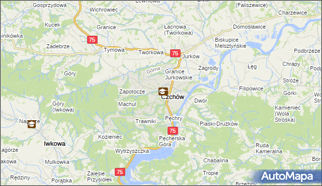 mapa Czchów, Czchów na mapie Targeo