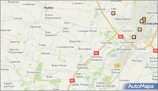 mapa Erminów, Erminów na mapie Targeo